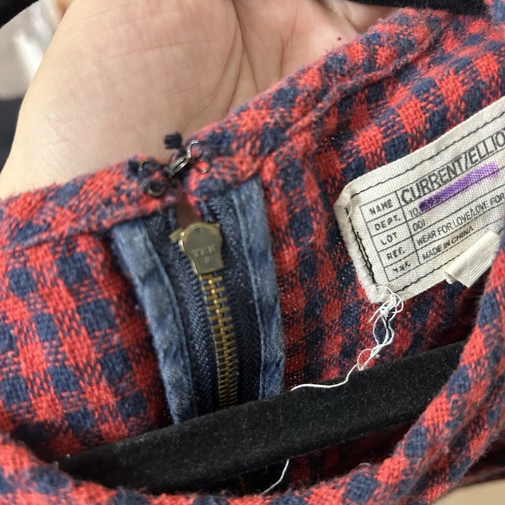 Current/Elliot Woman Dress with Pockets Size 001 Plaid Mini Dress - Picture 9 of 9